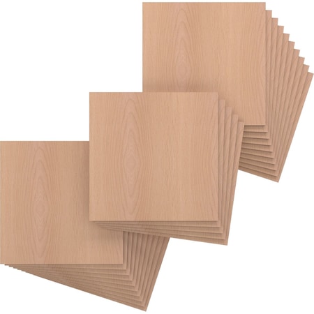 Ekena Millwork 15 3/4W x 15 3/4H x 3/8T Wood Hobby Boards, Alder, 25PK HBW16X16X375DAL